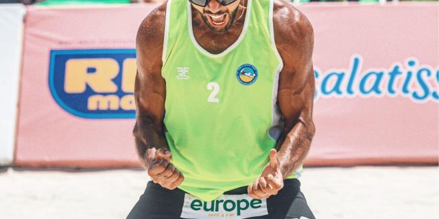 Ο Βαγγέλης Σιδέρης στα τελικά του Πανελλήνιου Πρωταθλήματος Beach Volley