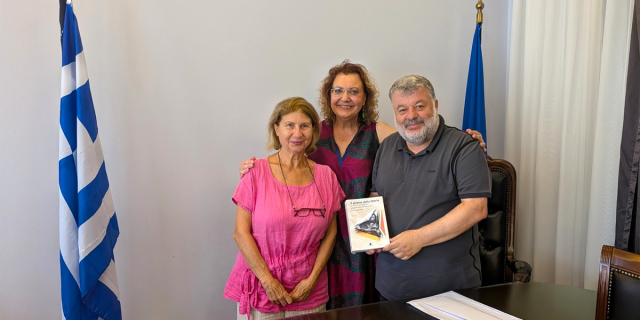 Επίσκεψη της Ιταλίδας συγγραφέως Elisabetta Giudrinetti στον Δήμαρχο Αργοστολίου