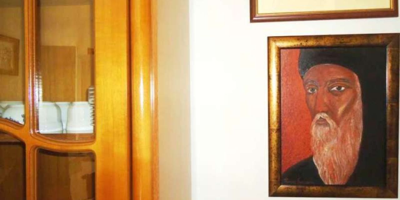 Ζωγραφική προσέγγιση της μορφής του Αγίου Γερασίμου από τον Κωνσταντίνο-Γεράσιμο Ευαγγελάτο