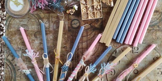 Σύλλογος Τριτέκνων Κεφαλληνίας: Δημιουργία πασχαλινής λαμπάδας