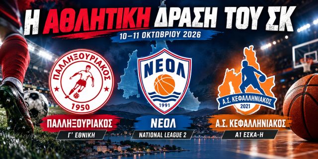 Αθλητική επικαιρότητα | ΣΚ 10&11 Οκτωβρίου 2026