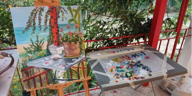 Κλείσανε με επιτυχία οι εκδηλώσεις ζωγραφικής της Νατάσας Μεταξά στον Πόρο Κεφαλονιάς! 