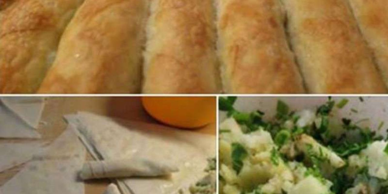 Μπουρέκια γεμιστά με πατάτα και κιμά